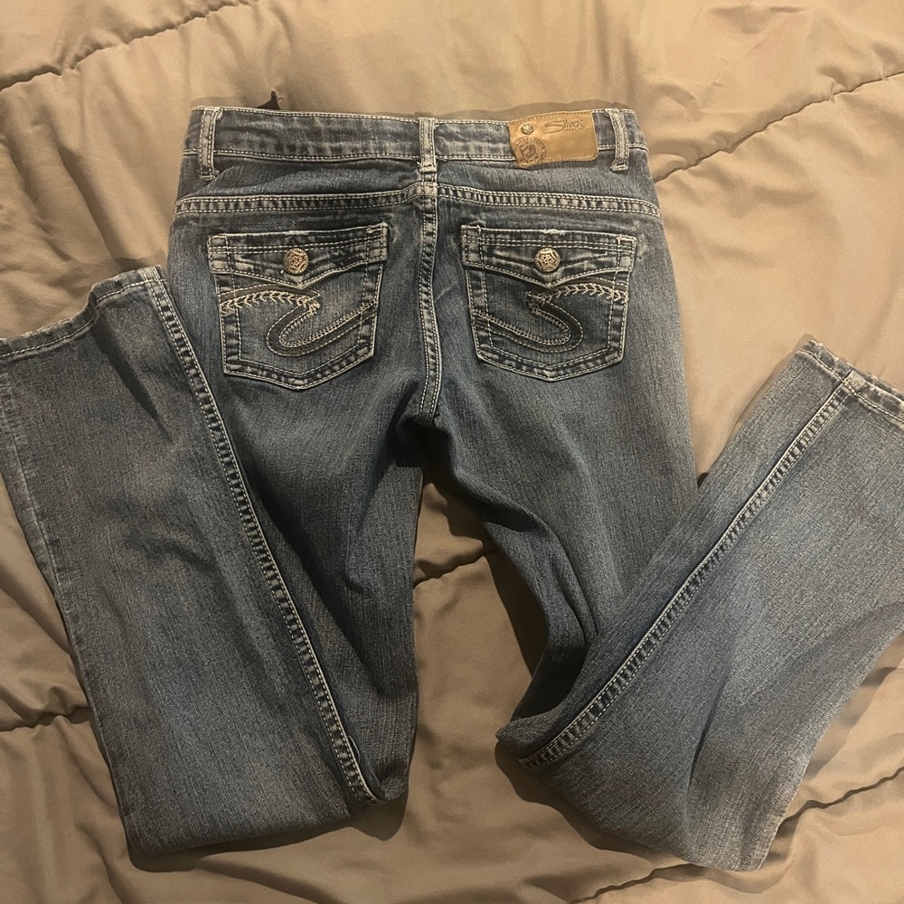 Girls silvers jeans straight leg